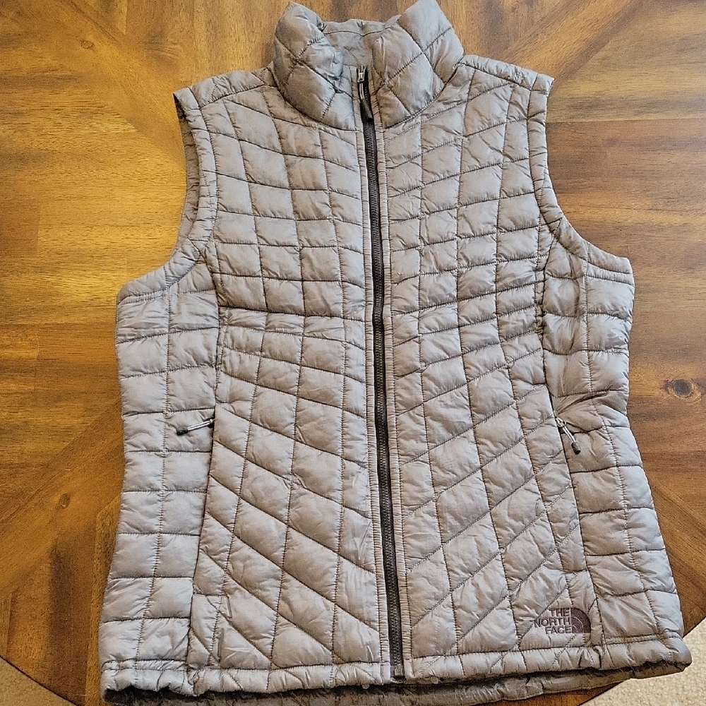 The North Face Light Gray Quilted Vest